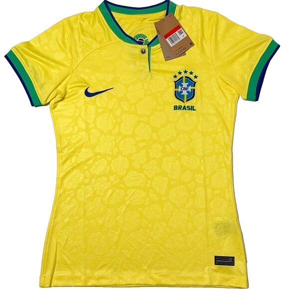 NWT Nike Brazil 2022/23 Stadium Home Women's Dri-Fit Soccer Shirt Women's Size L - Picture 1 of 11